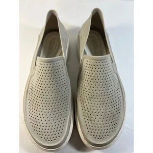 CROCS Women's Perforated Slip-On Shoes - Beige